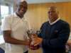 Winner of the Players Trophy - Dale Bromfield (left)