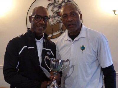 Winner of the Fix-Up Cup , Paul Ramsey (left)